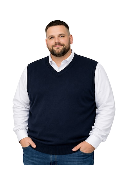 Battalmoda Erkek Büyük Beden Lacivert V Yaka Süveter 3xl-4xl-5xl-6xl