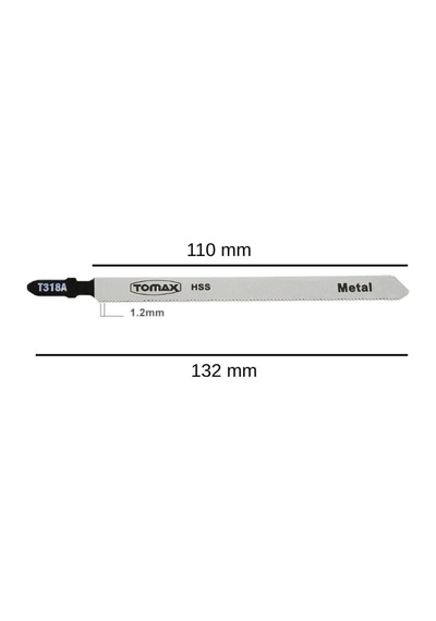 Tomax Uzun Metal Dekupaj Ağzı T318a - 5'li Paket