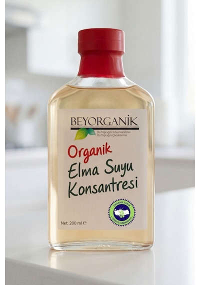 Beyorganik Pestisit Analizli Organik Elma Suyu Konsantresi 200 Ml