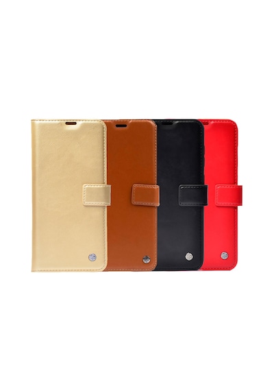 Zore Redmi Note 11s Global Kılıf Nvth Kar Deluxe Kapaklı Kılıf - Gold
