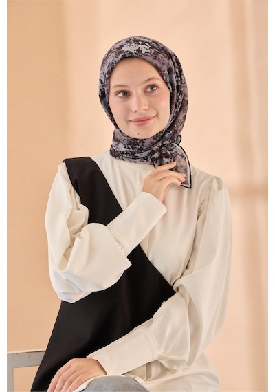 Silk Home Soft Eşarp 73095-14 Gri, Füme, Gümüş, Siyah, Eski Lavanta