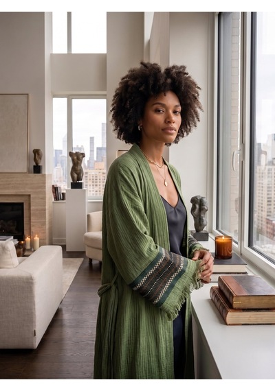 Brandsmiths Olive Symbol Nomad Kimono Sarı