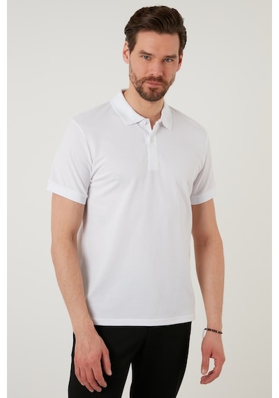 Buratti Regular Fit Pamuklu Düğmeli Erkek Polo Yaka T Shirt 5902326 Beyaz Buratti Regular Fit Pamuklu Düğmeli Erkek Polo Yaka T Shirt 5902326 Beyaz