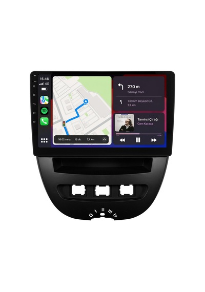Peugeot 107 2007-2013 Android Multimedya Carplay Android Auto Navigasyon Kameralı 8gb Ram 128gb 10"