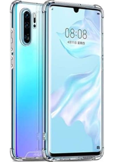 Huawei P30 Pro Uyumlu Darbeye Dayanıklı Köşe Korumalı Kılıf Anti Şok Şeffaf Kapak Şeffaf