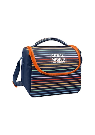 Coral High Erkek Çocuk Çok Renkli Çizgi Desenli Isı Yalıtımlı Beslenme Çantası 37131 Turuncu