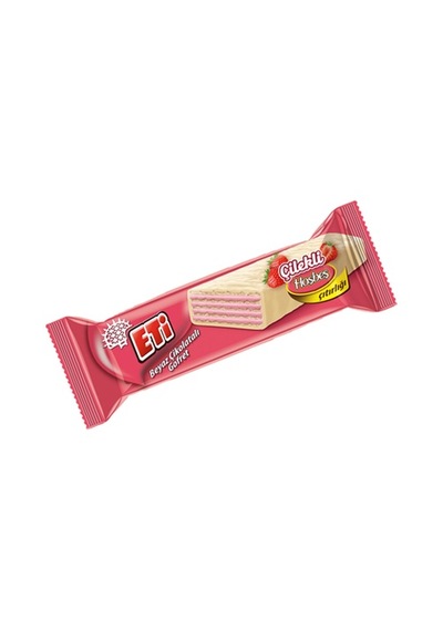Eti Çikolatalı Gofret Beyaz Çikolata & Çilek 29 G 35'li Paket
