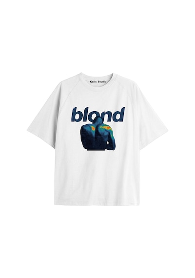 Kalic Studio Unisex Erkek Kadın Blond Frank Ocean Beyaz T-shırt Frankbeyaz4