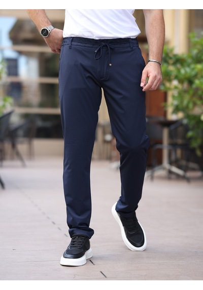Ultra Hafif İnce Esnek Slim Fit Jogger Lacivert