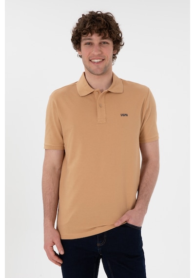 U.S. Polo Assn. Erkek Regular Fit Polo Yaka Camel Basic Tişört 50306007-VR015 U.S. Polo Assn. Erkek Regular Fit Polo Yaka Camel Basic Tişört 50306007-VR015