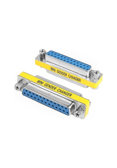 DB25 Dişi - Dişi Cinsiyet Değiştirici Adaptör