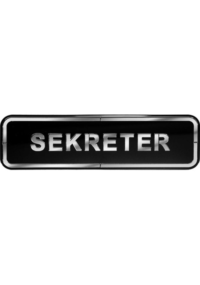Abs Lüx Çift Katlı Yönlendirme Levhası Siyah-Gümüş Sekreter