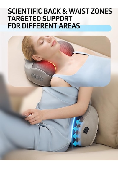 Osmıng Isı İle Kablosuz Sırt Ve Boyun Masajı, Derin Doku Ağrısı Ve Omuz Rahatlaması İçin Şarj Edilebilir 20 Düğüm 3d Shiatsu Yastık, Ev, Ofis Ve Araba İçin Taşınabilir, İdeal Osmıng Isı İle Kablosuz Sırt Ve Boyun Masajı, Derin Doku Ağrısı Ve Omuz Rahatlaması İçin Şarj Edilebilir 20 Düğüm 3d Shiatsu Yastık, Ev, Ofis Ve Araba İçin Taşınabilir, İdeal