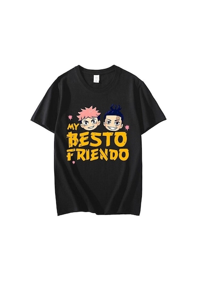 Noıssey Kırmızı Etiket Gala Erkek T-shirt Jujutsu Kaisen Model89 16932 Siyah