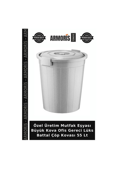 Özel Üretim Mutfak Eşyası Büyük Kova Ofis Gereci Lüks Battal Çöp Kovası 55 Lt