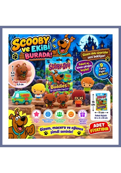 Bezos 20302 3d Figür Scooby Doo Buddıes Sürpriz Paket Scoo 36d Dlra Scooby-doo