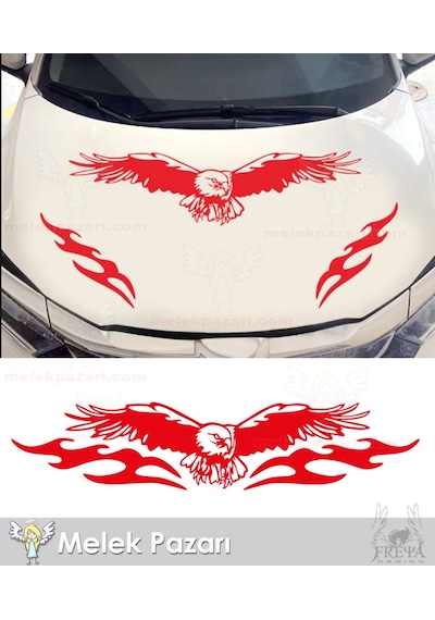 Kartal Oto Sticker. Kartal Ve Alev Oto Kaput , Cam Sticker.