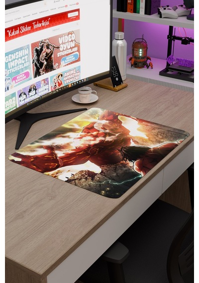 Attack On Titan Anime V5 - 48x40 Xl Gaming Kauçuk Kaymaz Taban Mouse Pad Fare Altlığı