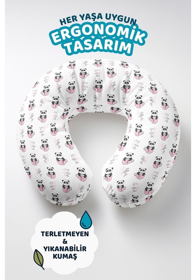 Panda Desenli Ergonomik Boyun Yastığı - Sevimli Figürlü Pembe Beyaz Çocuk & Yetişkin Seyahat Yastığı Tozlu Kumlu Koyu Taba Panda Desenli Ergonomik Boyun Yastığı - Sevimli Figürlü Pembe Beyaz Çocuk & Yetişkin Seyahat Yastığı Tozlu Kumlu Koyu Taba