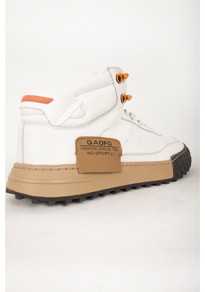 Beyaz Guja 501 Yüksek Bilek Erkek Sneaker Beyaz