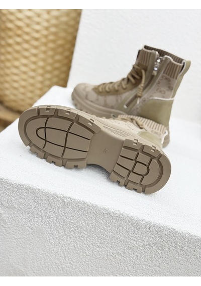 25k310-22 Örme Triko Boğazlı Sneaker Spor Ayakkabı Kadın 001