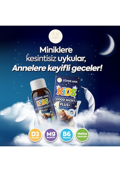 Good Night Plus Uyku Şurubu Valerian, Melisa Ve Papatya İçeren Vitamin Katkılı Ve Çilekli 150 Ml