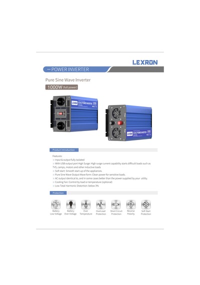Lexron 1000w 12v Tam Sinüs Inverter