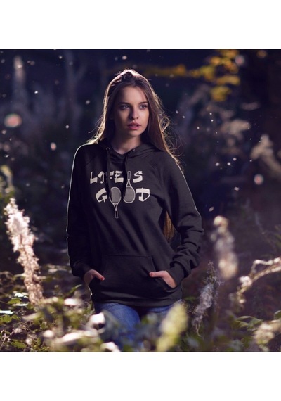 Pisa Art Life Is Good Siyah Kapişonlu Sweatshirt. Hrmsw2033 Siyah