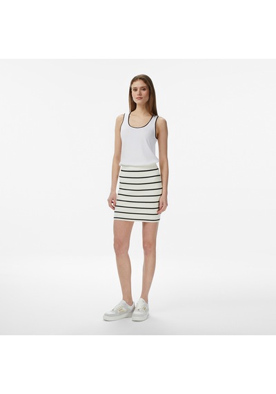 Nautıca Nautica Kadın Krem Slim Fit Çizgili Triko Etekçizgili65r701t