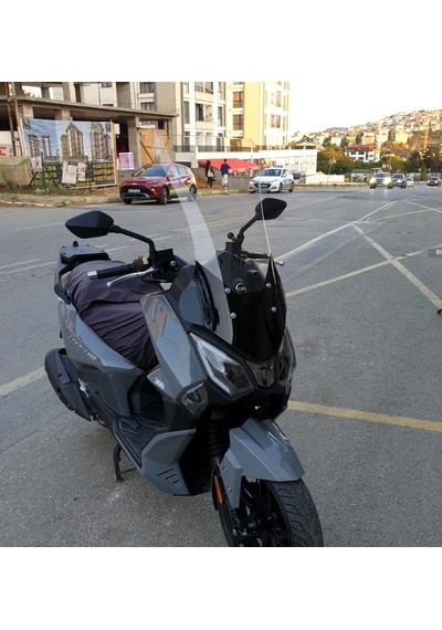 Motocam Sym Joyride 300 Ön Cam 2023-2026 Model 75cm Şeffaf Renkli 4mm Uzun