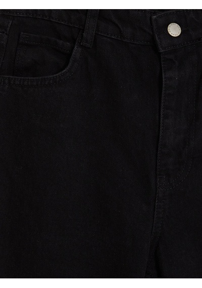 LC Waikiki Lc Waıkıkı Siyah Wideleg Fit Kadın Jean Pantolon
