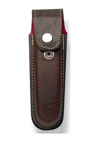 No:6 Kahverengi Deri Çakı Kılıfı Bıçak Kılıfı Kapalı Hali 12cm - 15.5cm Arası Çakılar İçindir Kahverengi
