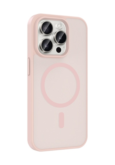 Apple Uyumlu iPhone 15 Pro Kılıf M-safe Şarj Özellikli Mkst Babet Kapak - Siyah
