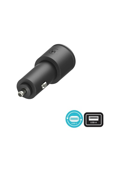 Tr Turbopower Share Araç Şarj Cihazı Solo- 45w Çift Bağlantı Noktalı Usb-a, Moto G Power İçin Usb-c Çıkışı,
