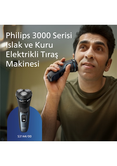 Philips 3000 Serisi Islak & Kuru Elektrikli Tıraş Makinesi - S3144/00