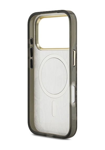 Apple Uyumlu iPhone 17 Pro Max  Kılıf Guess Lisanslı M-safeli Yazı Logolu Python Desenli Kapak Kahverengi Kahverengi