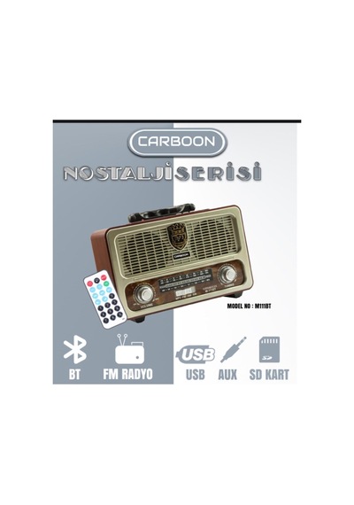 Meier M-111bt Açık Renk Nostaljik Radyo Ahşap Görünümlü Bluetooth Hoparlör Fm Sd Kart Usb Girişi