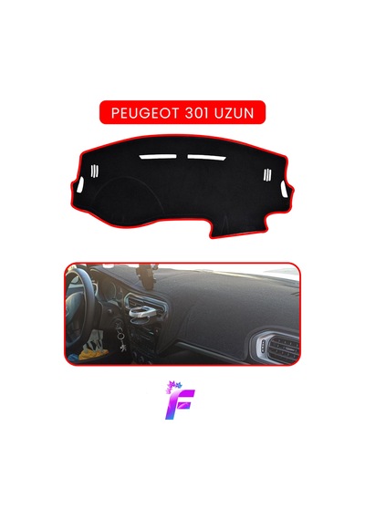 Peugeot 301 2012+ Uzun Kasa Uyumlu Torpido Örtüsü Çatlama Ve Isıya Karşı Tam Koruma T87