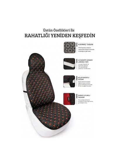 Oto Koltuk Minder Seti Terletmez Kolay Montaj Universal Koruyucu Kılıf Kumaş 16253759