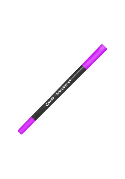 Caretta 65-11 Çift Uçlu Keçeli Kalem 0.4-1 MM Lila