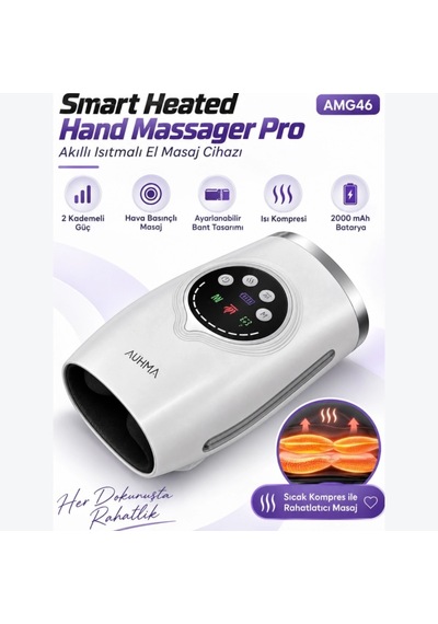 Auhma Amg46 Kablosuz 2000mah Akıllı Isıtmalı El Masaj Cihazı