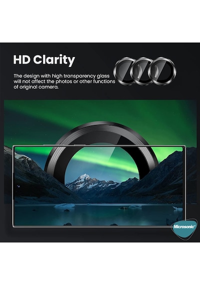 Microsonic Samsung Galaxy Uyumlu S24 Fe Tekli Kamera Lens Koruma Camı Koyu Yeşil