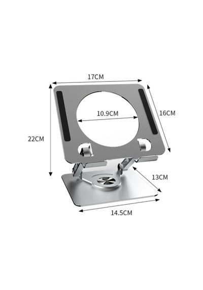 Dayanıklı 360 Derece Dönebilen Yükseltilmiş Masaüstü Ayarlanabilir Metal Tablet Standı Kaymaz