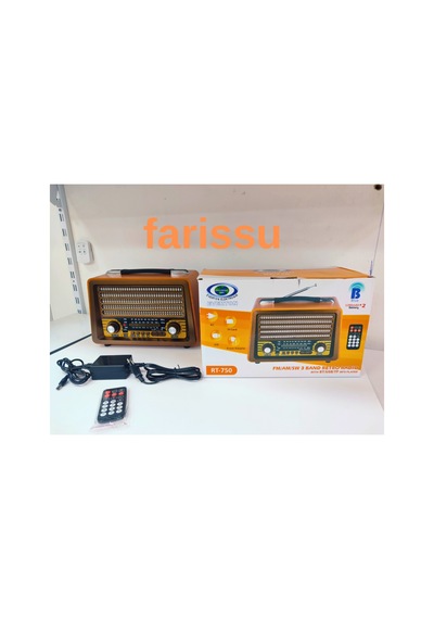Gerçek Ahşap Eskitme Görünümlü Rt-750 Nostaljik Müzik Kutusu 3 Band Radyo / Bluetooth / Usb