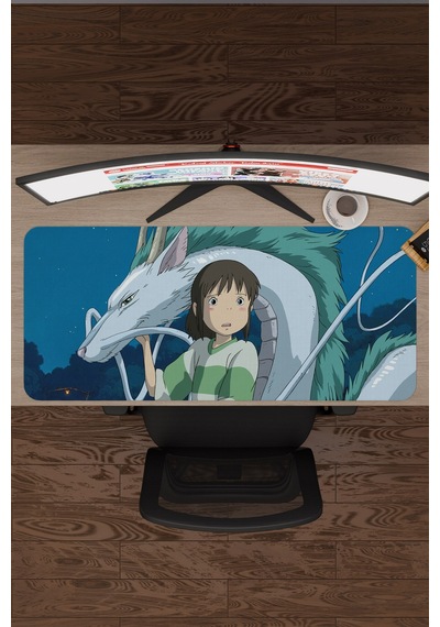 Spirited Away Kaymaz Dikişli Kauçuk Oyuncu Mousepad V3 - 90x40 Xxl Gaming Mouse Pad Fare Altlığı