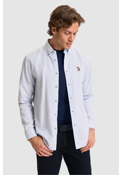U.s. Polo Assn. Erkek Açık Mavi Gömlek Basic 50322343-vr003 Acık Mavı