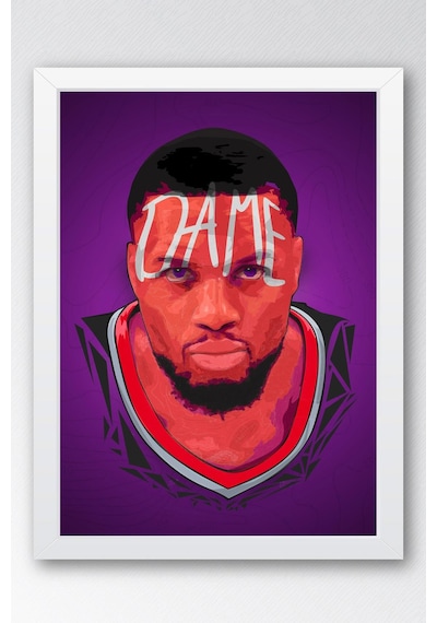Damian Lillard Çerçeveli Tablo - Dame Time Nba Posteri Tablo