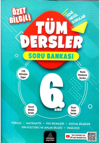 6.Sınıf Tüm Dersler Özet Bilgi Soru Bankası - 4Element Yayınları 6.Sınıf Tüm Dersler Özet Bilgi Soru Bankası - 4Element Yayınları