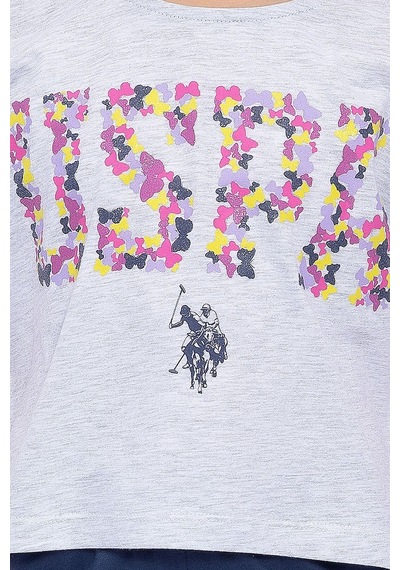 U.S. Polo Assn. U.s. Polo Assn. Kız Çocuk Gri Kapri Takım Us1063-c-v1 Kar Melanj
