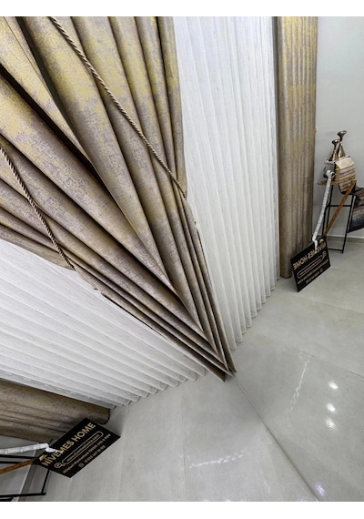 Nivemeshome Pera V-5206 1/3 Sık Pileli Fon Perde Apm Çok Renkli
